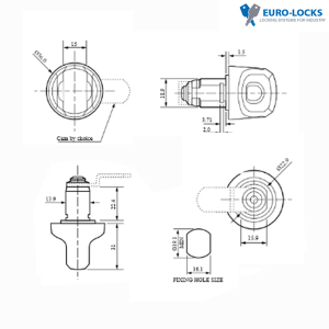 Zamek Euro-Locks 017 - kłódkowy - A208